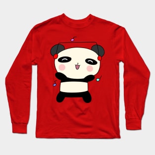 Dancing Headphones Panda Long Sleeve T-Shirt